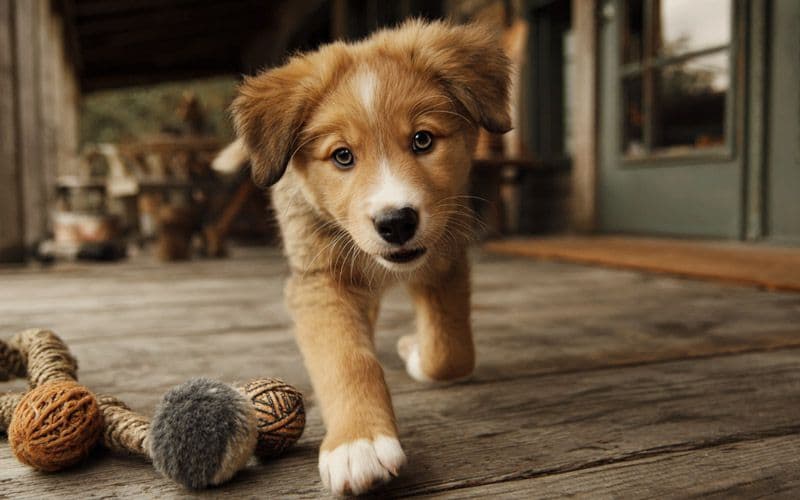 Puppy developing confidence, calm thinking, and healthy exposure — not exhaustion